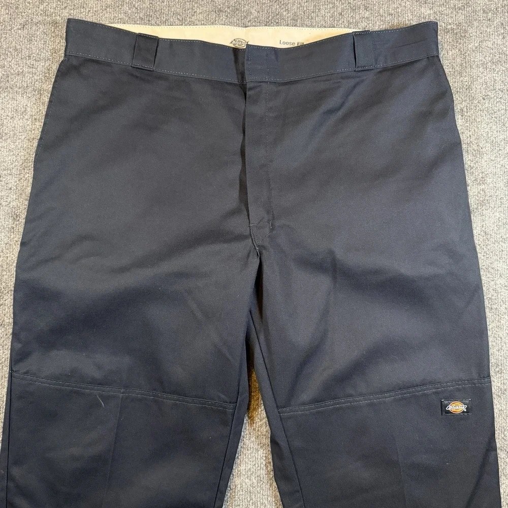 Dickies Loose Fit Double Knee Work Pants Navy 42x30 Utility Skater Workwear